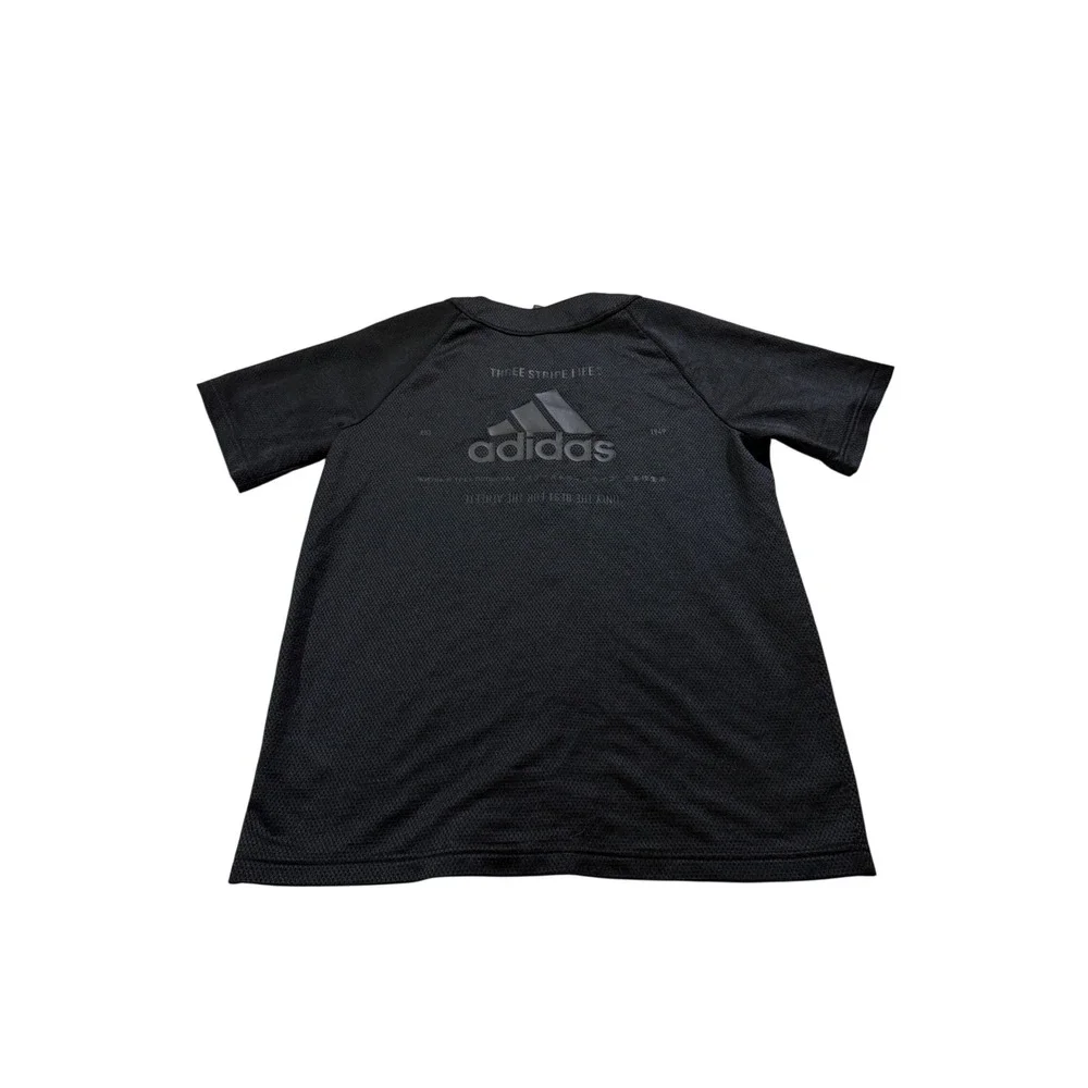 Adidas Baseball Jersey Black Mesh Snap Three Stripe Life Athleisure Streetwear M